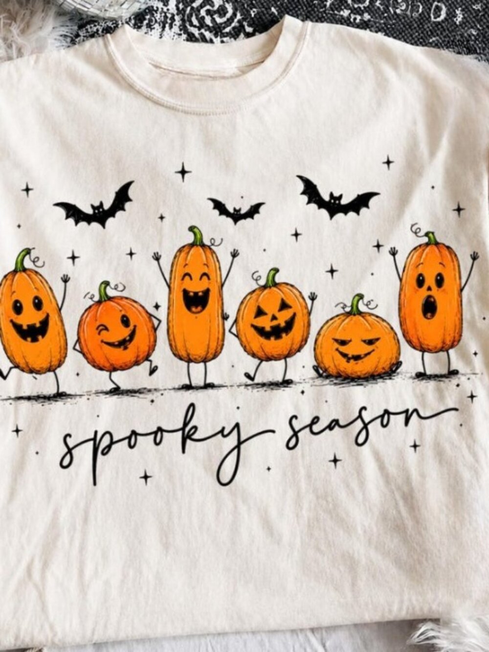 Cute Halloween Pumpkin Shirt, Spooky Season Pumpkin Tee - Picture 2 of 4